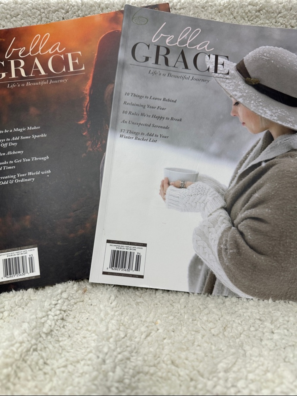 Set of 2 Bella Grace Magazines from 2020 - Issues 21 & 22. Excellent collection!